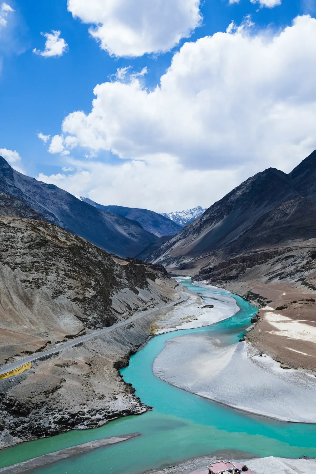 Confluence of the Indus and Zanskar rivers near Leh
