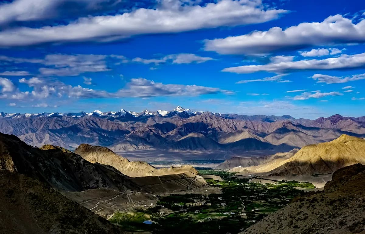 Ladakh valley and mountain range near Nubra