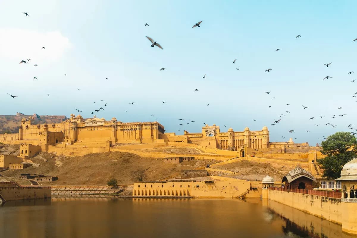 Amber Fort at sunset, Jaipur, Rajasthan