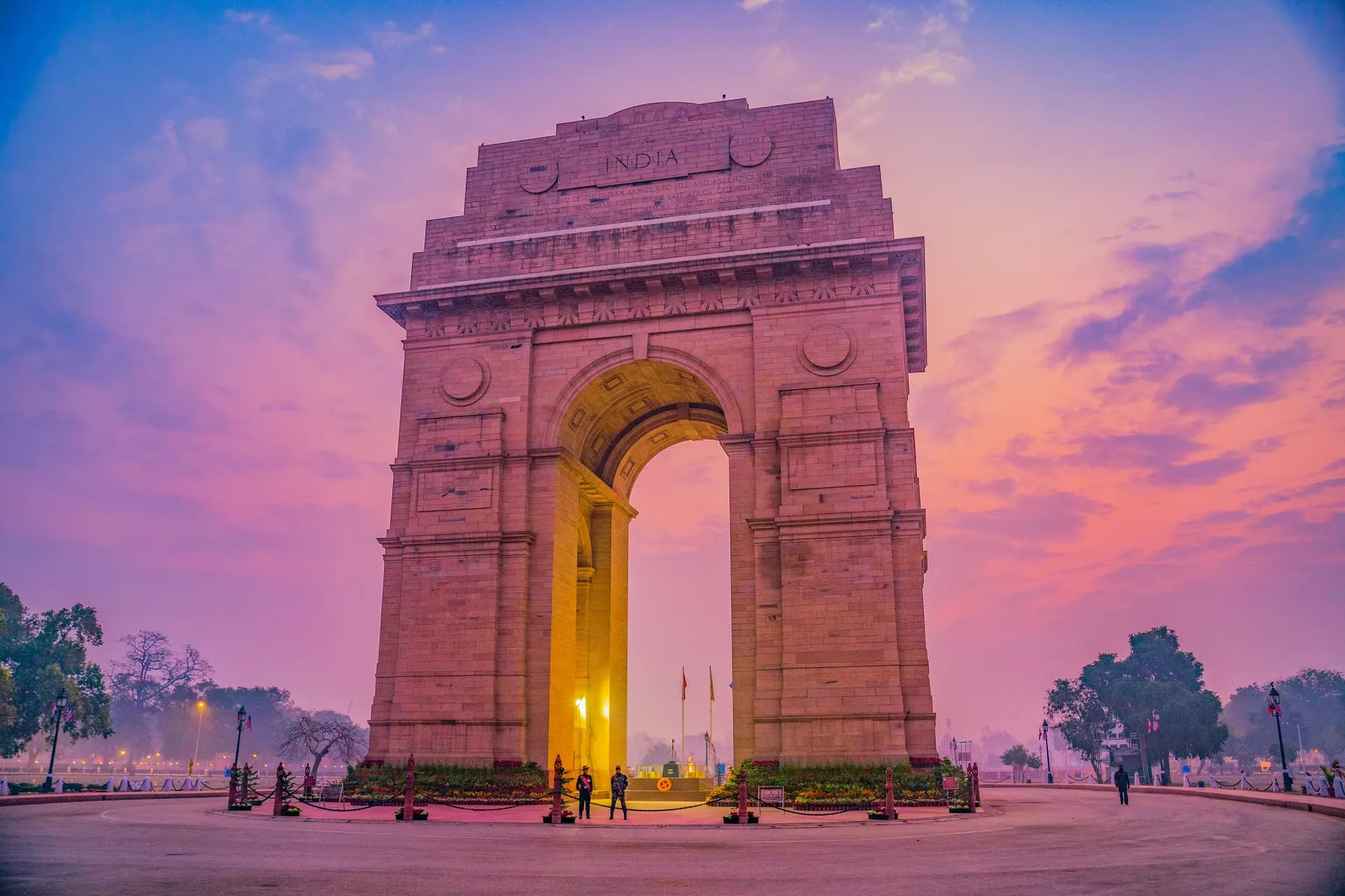 India Gate at dusk, Delhi