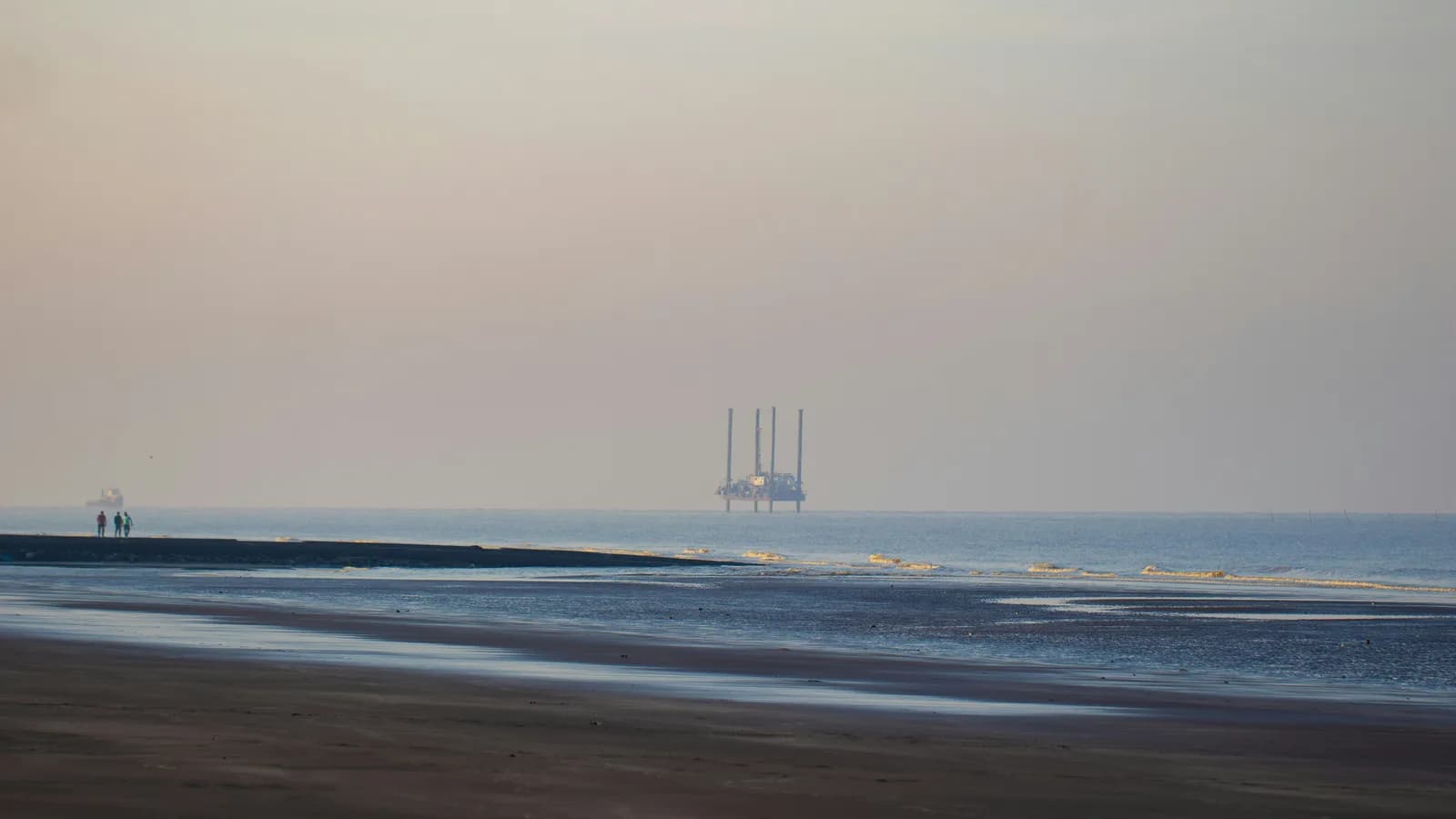 Gujarat coastline at dusk