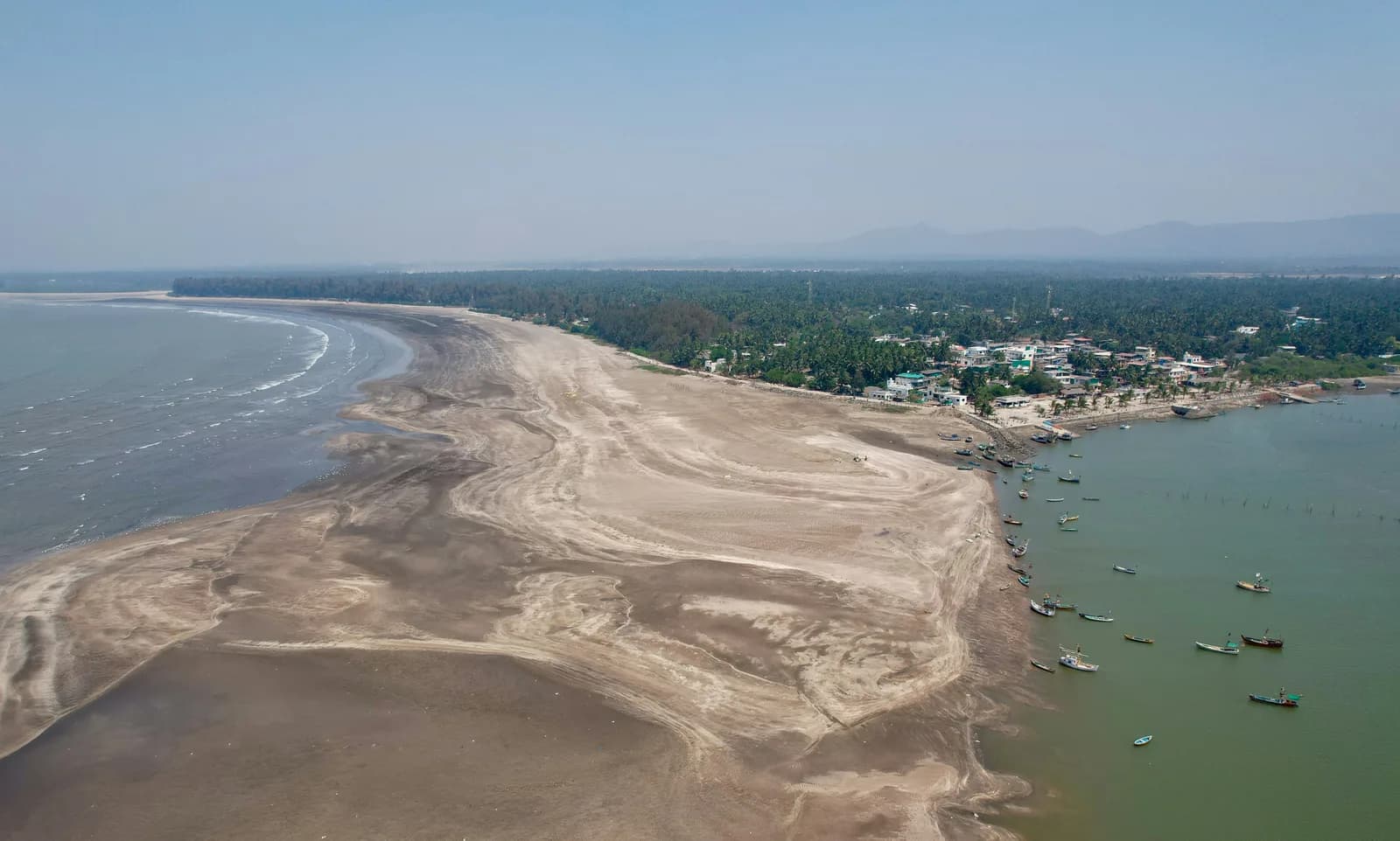 Aerial view of the Maharashtra Konkan coastline