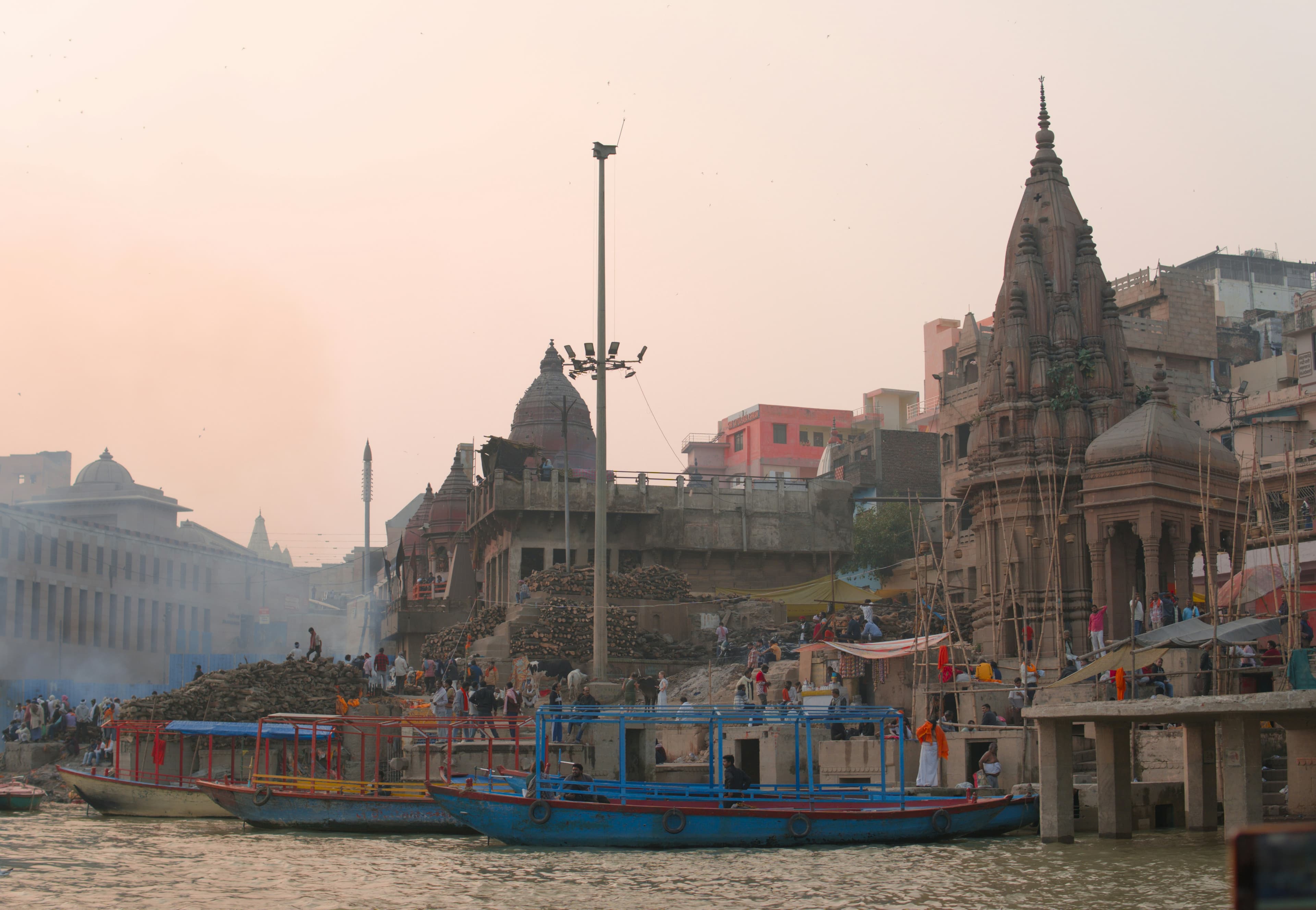 Manikarnika Ghat on the Ganges in Varanasi