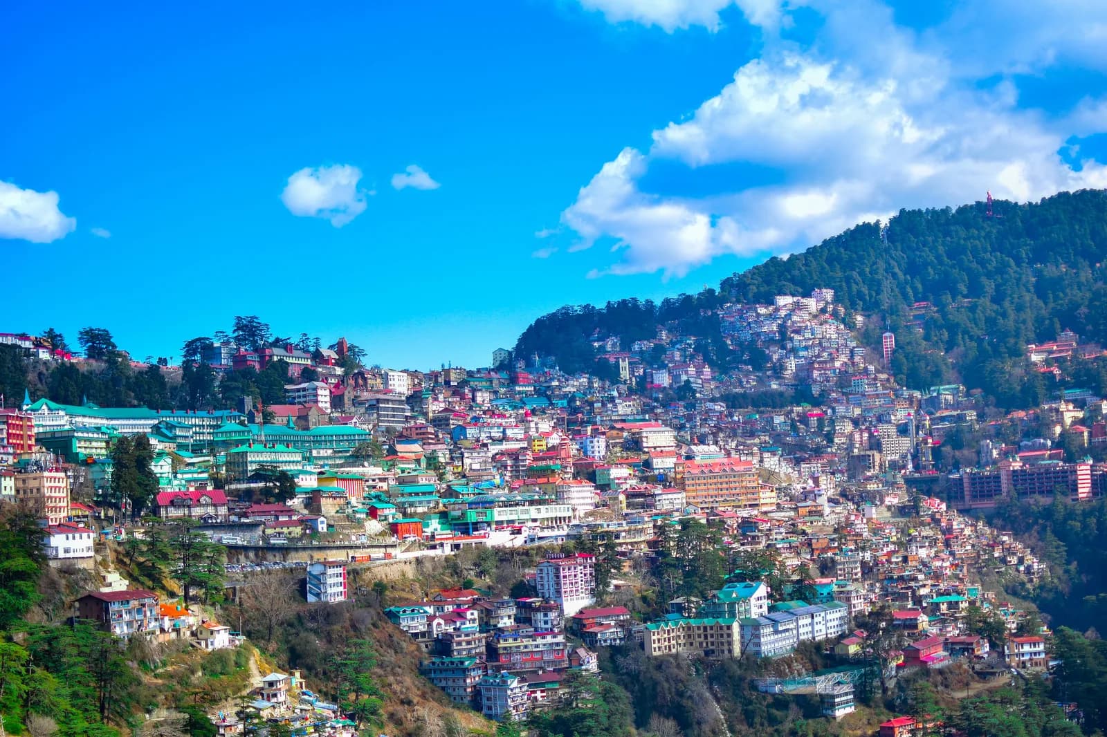 Shimla's colonial-era hillside town