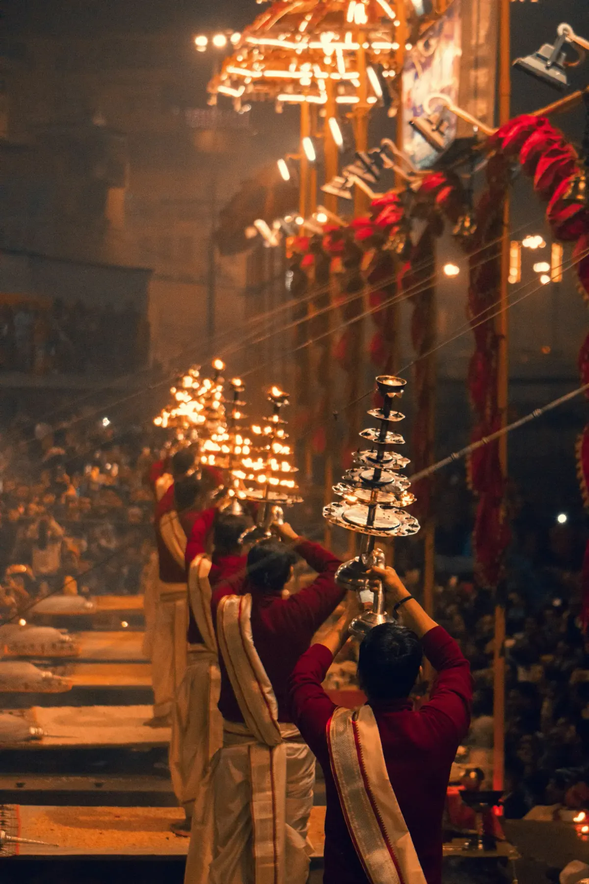 Evening Ganga Aarti ceremony in Varanasi