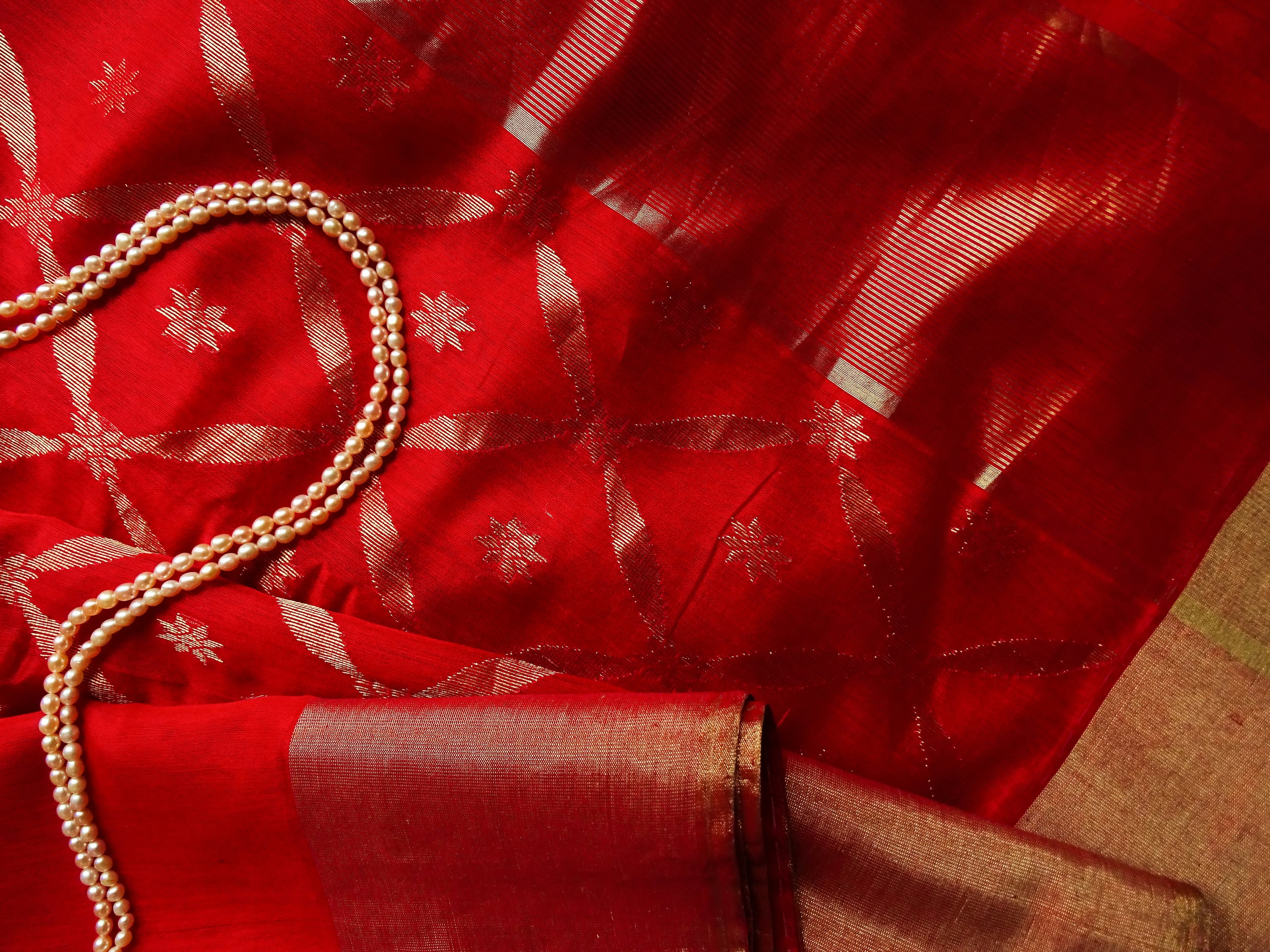 Banarasi silk saree with traditional zari work
