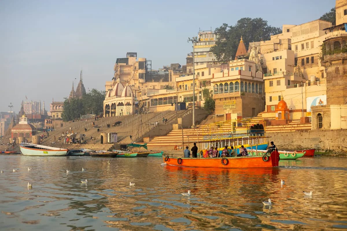 Ganga aarti ceremony at the ghats of Varanasi