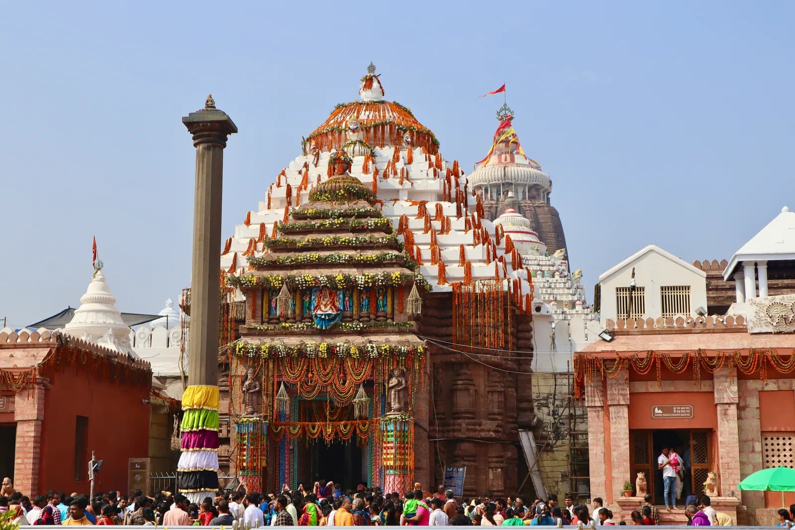 Jagannath Temple, Puri, decorated for a festival